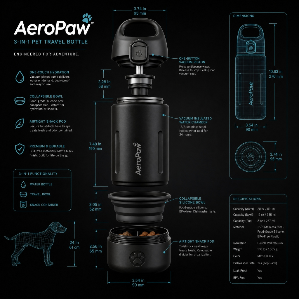 AeroPaw exploded silicone parts