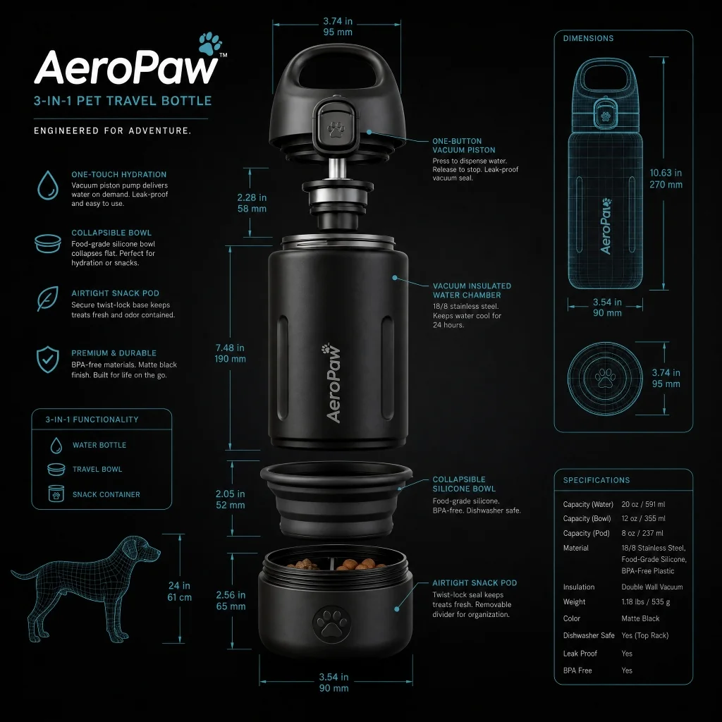 AeroPaw 3-in-1 Exploded Blueprint Schematics